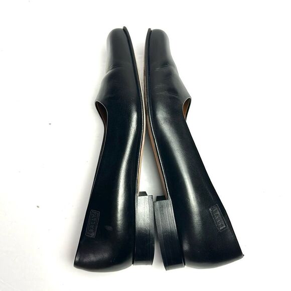 BALLY Wandei  Leather Shoes Black Low Heel Square Toe made in Switzerland US 7,5 - Picture 7 of 15